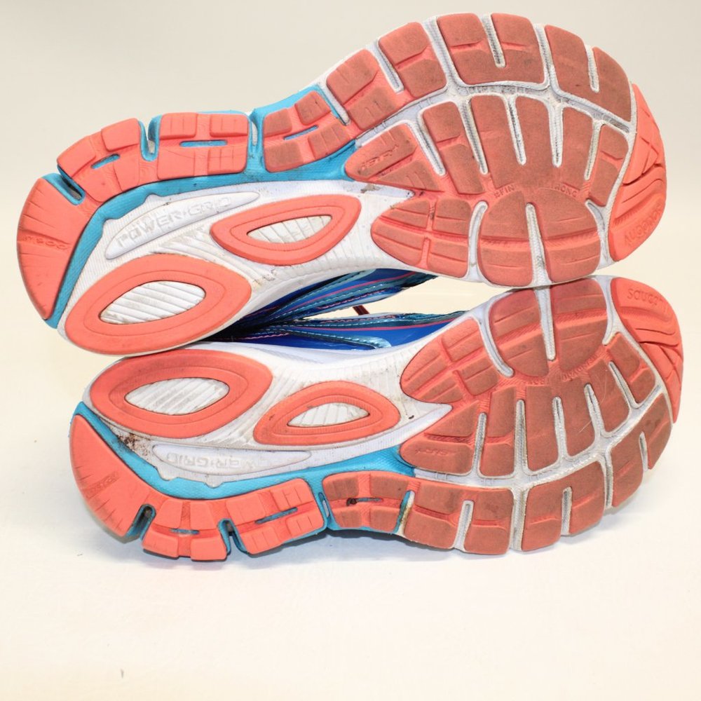 Saucony Ride 7 Running Shoes Turquoise Blue Coral OrangeS10241-1 Womens Size 9M - Picture 10 of 11